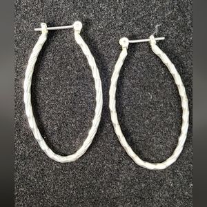 Twisted silver earrings